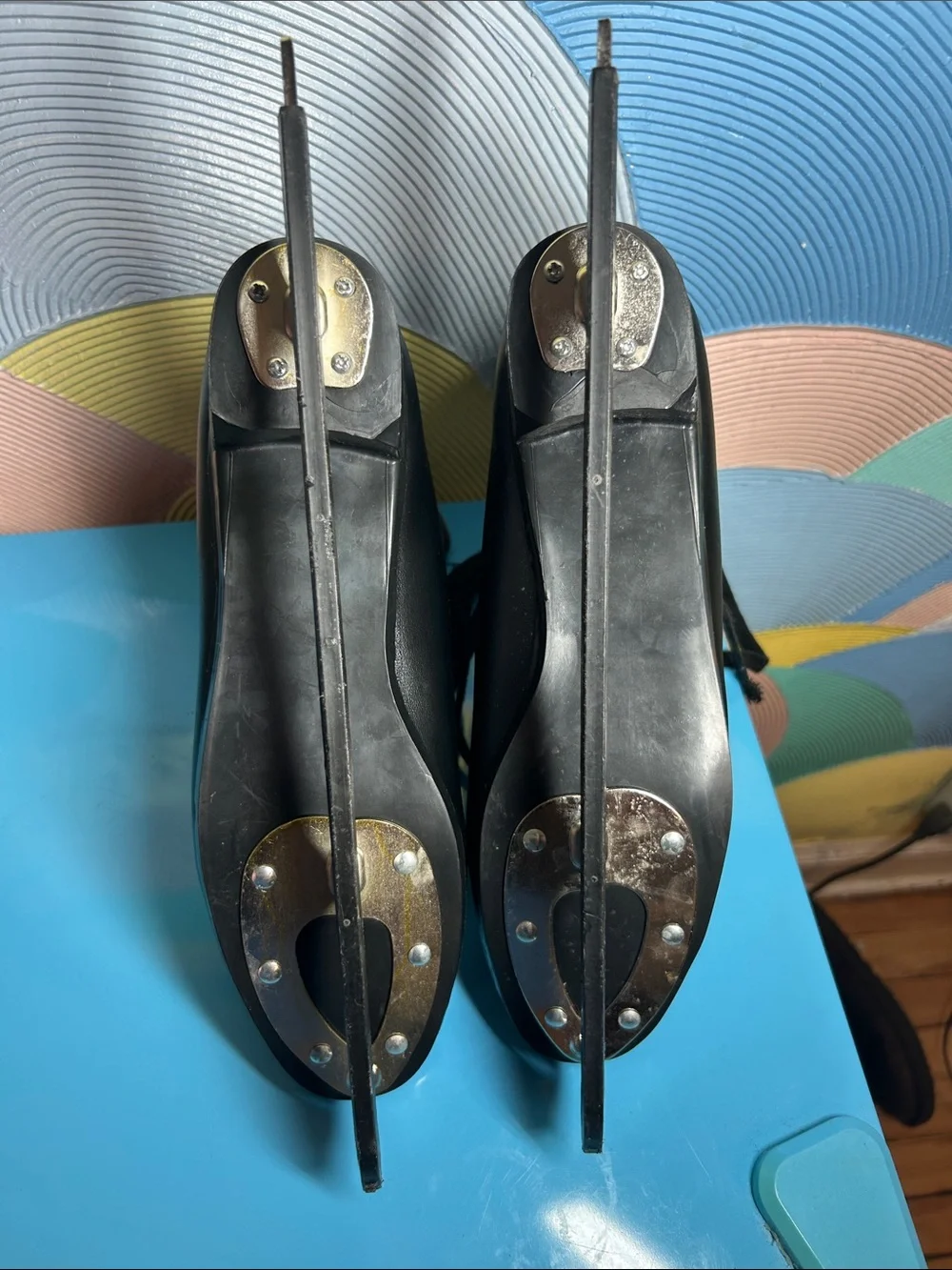 Hespeler Men’s Black Leather Ice Skates sz 11
